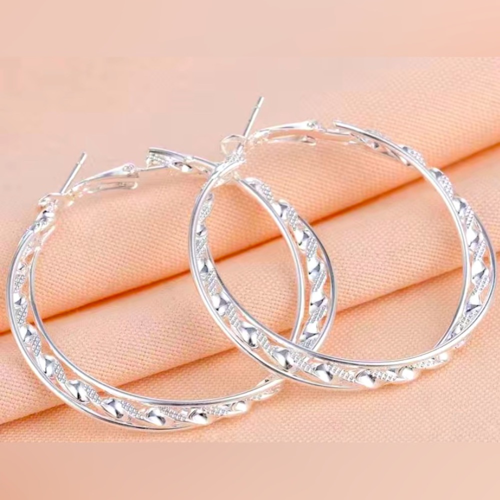 925 Silver Hoop Earrings Huggie Earrings Exquisite Jewelry Accessories For Women